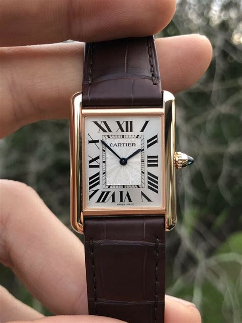 cartier tank rosegold|cartier tank louis gold bracelet.